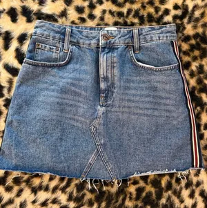 BDG Blue Denim Jean skirt with Orange Contrast Stitching thumbnail 1