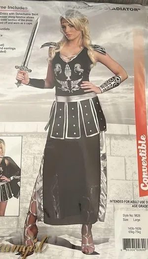 Dreamgirl NWT Convertible Glorious Gladiator Costume Sexy sz L thumbnail 4