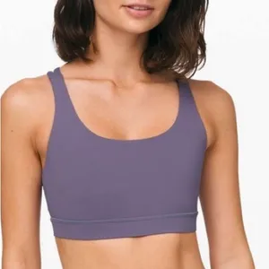 Lululemon Energy Bra Purple Quartz Size 4 Strappy Medium Support‎ Sports Bra thumbnail 1
