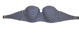 Sand & Shade Strapless Bra Bandeau Bra Blue White‎ Striped Bra 36D thumbnail 1
