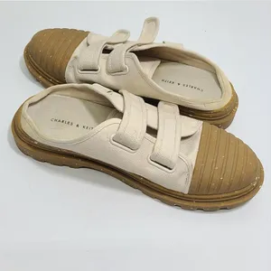 Charles &‎ Keith Cream/Tan Sneaker Mules Size 7 thumbnail 2