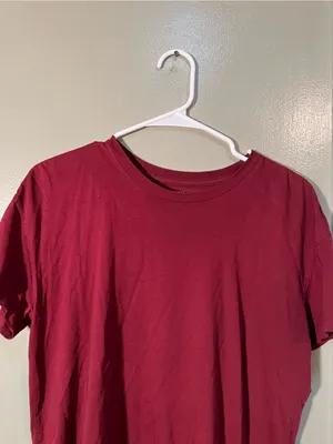 American Giant Women's Size XS T-Shirt Crewneck Short Sleeve Burgundy‎ Cotton thumbnail 2