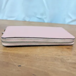 Coach Pink Crossgrain Leather Zip Wallet thumbnail 3