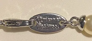 Vivienne Westwood faux pearl and Saturn orb pendant choker, new. thumbnail 8