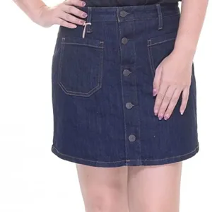 Gap Women's‎ Size 12/31 Button Front Denim Mini Skirt Dark Wash Square Pockets thumbnail 1