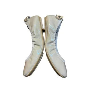 Cole Haan Shoes Womens Size 6 Beige Patent Leather Ballet Flats Bow‎ D42512 thumbnail 6