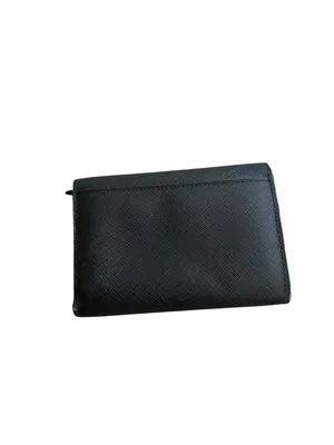 TUMI Black Leather Silver Hardware Clutch Wallet thumbnail 7