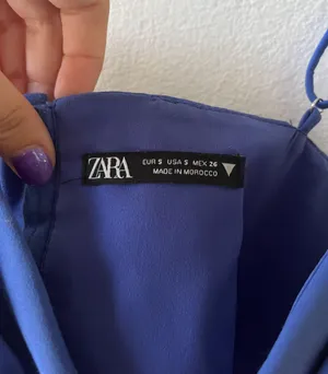 ZARA Blue Corset Top thumbnail 3