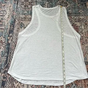 Lululemon Timeless Classic Tank White Athletic Sheer Sleeveless Shirt Racerback thumbnail 6