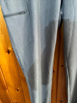 Women’s fig Gray Jogger Pants with Teal Drawstring size XL/T nurse scrubs thumbnail 5