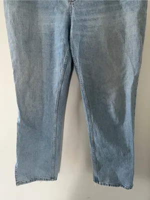 Abercrombie The 90s Straight Ultra High Rise Jeans 33 16 Light Wash Minimalist thumbnail 4