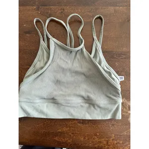 Nike Yoga Alate Curve Ribbed Strappy Sports Bra - Sage Green - Small‎ thumbnail 2