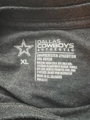 Dallas Cowboys Authentic Apparel Football Helmet Graphic Tee Heather Charcoal XL thumbnail 4