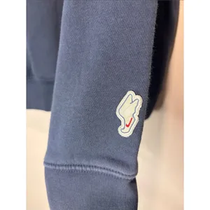 Nike Fine Athletic Goods Logo Hoodie Blue Cream Pullover Sweatshirt Size Large thumbnail 4
