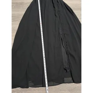 Lulus Maxi Dress XS Heavenly Hues Black Deep V-Neck Side Slit Gown Prom Romantic thumbnail 10