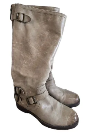 Arturo Chiang Riding Boots Womens Ella Leather Sahara Sand Size 8.5 Tan Brown thumbnail 1
