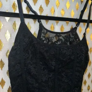 Colsie bralette racer back black lace size S thumbnail 2