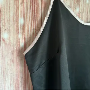 Cider Black Satin 3 Piece Pink Trim Pajama Lounge Set Size Large thumbnail 6