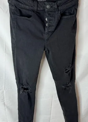 American Eagle Outfitters Black Distressed Jeans thumbnail 1
