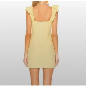 Lovers + Friends Raleigh Mini Dress Sz XL Yellow Soft Girl‎ Preppy Coquette thumbnail 2