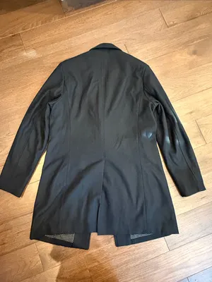 GUESS Black Classic Single-Breasted Peacoat Size Medium - C42-022 thumbnail 7