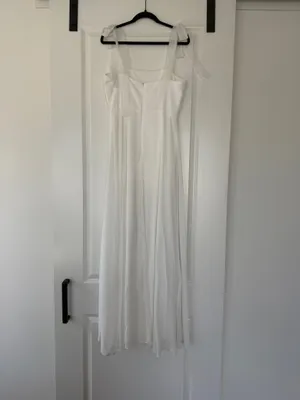 Radiant Romance Lulus White Tie-Strap Maxi Dress thumbnail 6