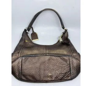 Cole Haan Leather Crossbody Brown Gold Customized thumbnail 8