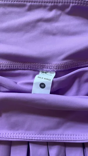 Gold Hinge Tennis Skirt Pleated Lilac thumbnail 4