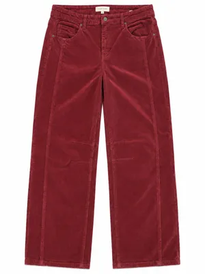 Risen Jeans Size 13/31 Brick Red Corduroy High Rise Wide Leg Pants thumbnail 1