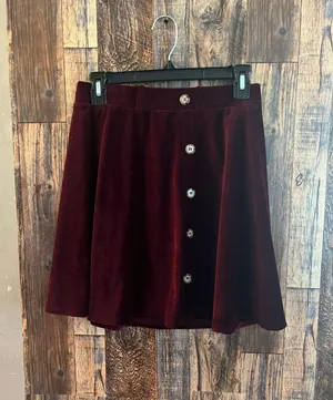 Altar’d State Maroon Lightweight Corduroy Skirt Size medium (bg2) thumbnail 1