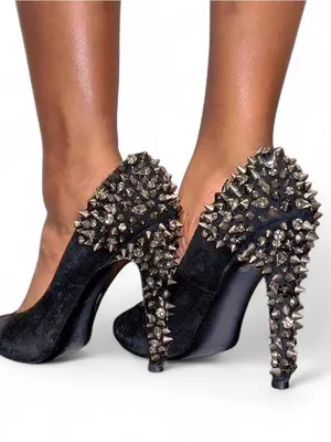 Sam Edelman Lorissa Black Spike Studded High Heel Pumps thumbnail 1