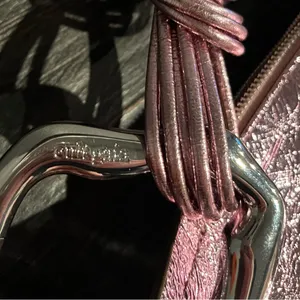 NWOT Cult Gaia Estrella metallic tote bag Cameo Pink thumbnail 11