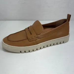 Vionic 7.5 Uptown Leather Penny Loafer Tan Platform Comfort Walking Preppy Shoe thumbnail 5