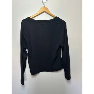 Old Navy Black Square Neck Ripped Long Sleeve‎ Size XL thumbnail 3