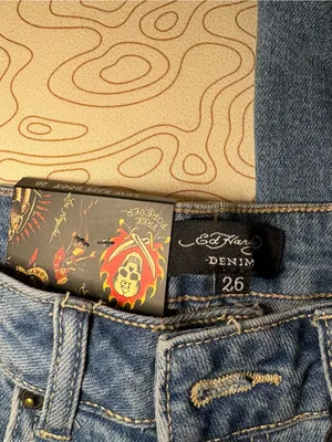Ed Hardy Low Rise Bootcut Tattoo Jeans Size 26 NWT thumbnail 4