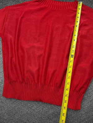 FMB Red Knit Crop Top Wide Leg Pants Set Size S thumbnail 6