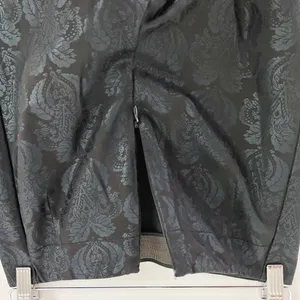 Anthropologie The Essential Skinny Pants Black Jacquard Paisley Foil Print 0 thumbnail 8