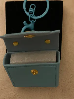 Sky Blue Mini Purse Key & Card Holder with Gold Snap thumbnail 5