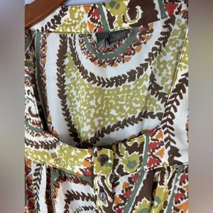 Sere Nade XL Workwear Paisley Women's Button Down Front Blouse Top thumbnail 3