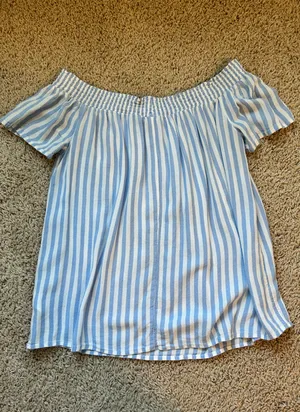Old Navy Off-The-Shoulder Top Striped thumbnail 5