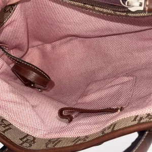 Vintage Dooney & Bourke Y2K Old Money Classic Leather Canvas Satchel Bag‎ Purse thumbnail 15