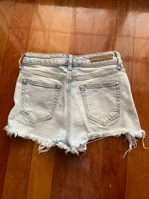 Cello Light Wash Destroyed Denim Shorts Small Light Wash thumbnail 5