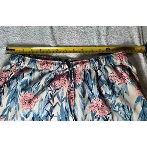 Cynthia Rowley Tropical Floral Pajamas S 2 Pc Capris Button Up Top Short Sleeves thumbnail 7