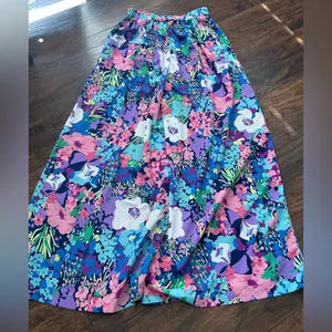 Women’s Stitch and Feather floral print‎ pants medium thumbnail 5