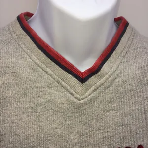 Disney Unisex Grumpy Gray w/Red/Black Trim Ribbed Textured Sweatshirt-Size Small thumbnail 4