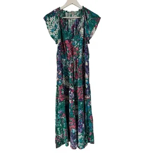 Rails Juni Gardenia floral tie waist midi dress size M thumbnail 10