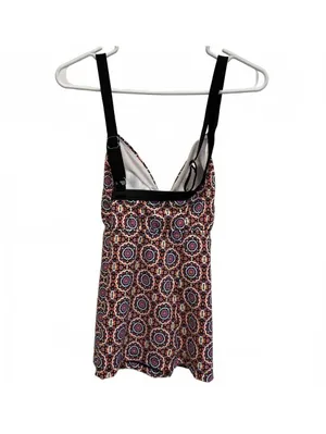 South Point Black Orange Floral Tankini and Shorts Two Piece Swim Set Size 12 thumbnail 3