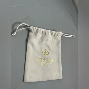 Kendra Scott Silver Gray Velvet Drawstring Jewelry Bag OneSize Neutral Versatile thumbnail 3