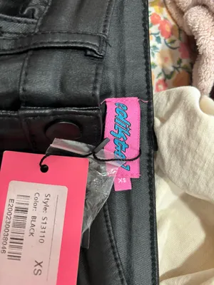 Edikted Leather Pants Flare Black thumbnail 3