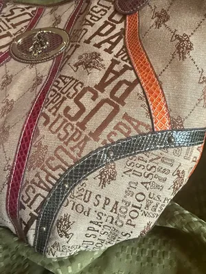 U.S. POLO ASSN. Multicolor Logo Canvas Tote Bag NWT thumbnail 4